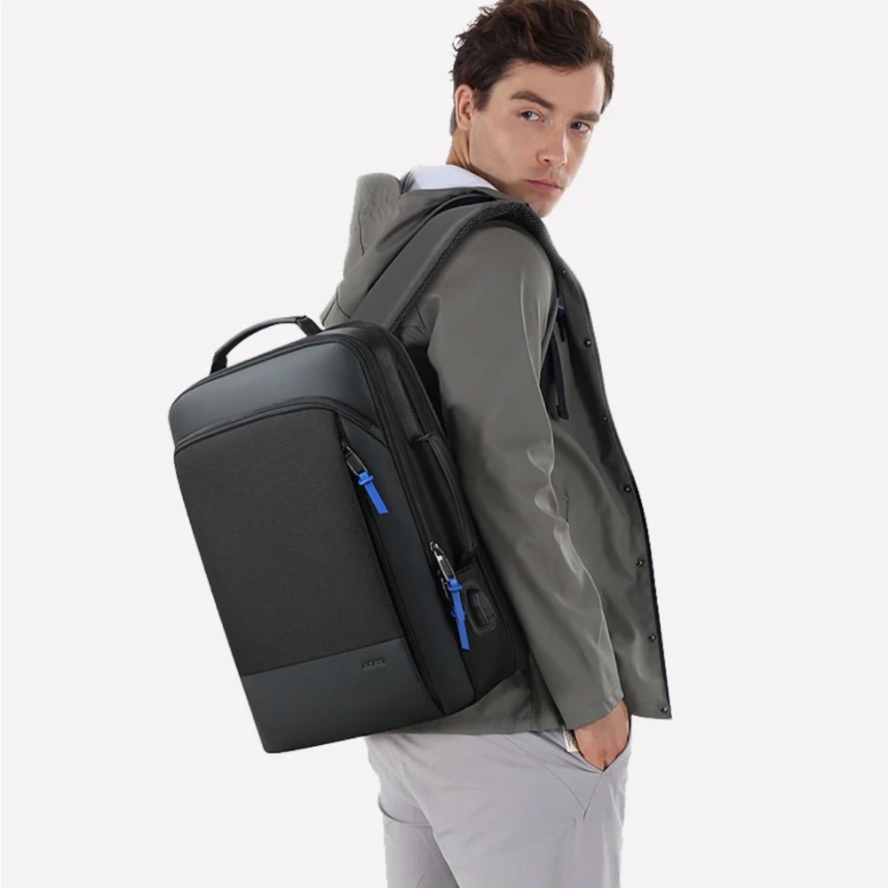 Bopai Camel Mountain The GUI Tech Backpack USB Laptop Waterproof Black